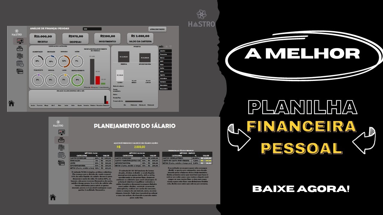 Planilha de controle financeiro pessoal no Excel - YouTube