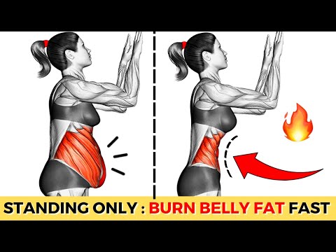 Do This STANDING 30-Min 'FLABBY STOMACH' Workout | Lose Belly Fat Exercises To Reduce Stomach Fat