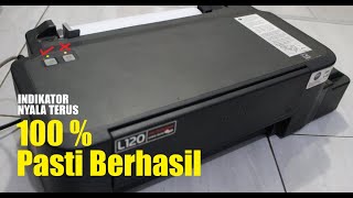 printer epson L120 eror lampu tinta menyala terus ini solusinya