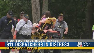 Dispatchers call Fire Rescue paramedics for medical assistance at Hillsborough dispatch center