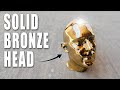 I Cast My HEAD In SOLID BRONZE! - Metal Casting Art At Home
