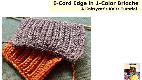 I-Cord Edge in 1-Color Brioche: A Knittycat