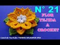 Te encantarán !!! estas lindas flores tejidas a crochet en diferentes colores con hojitas