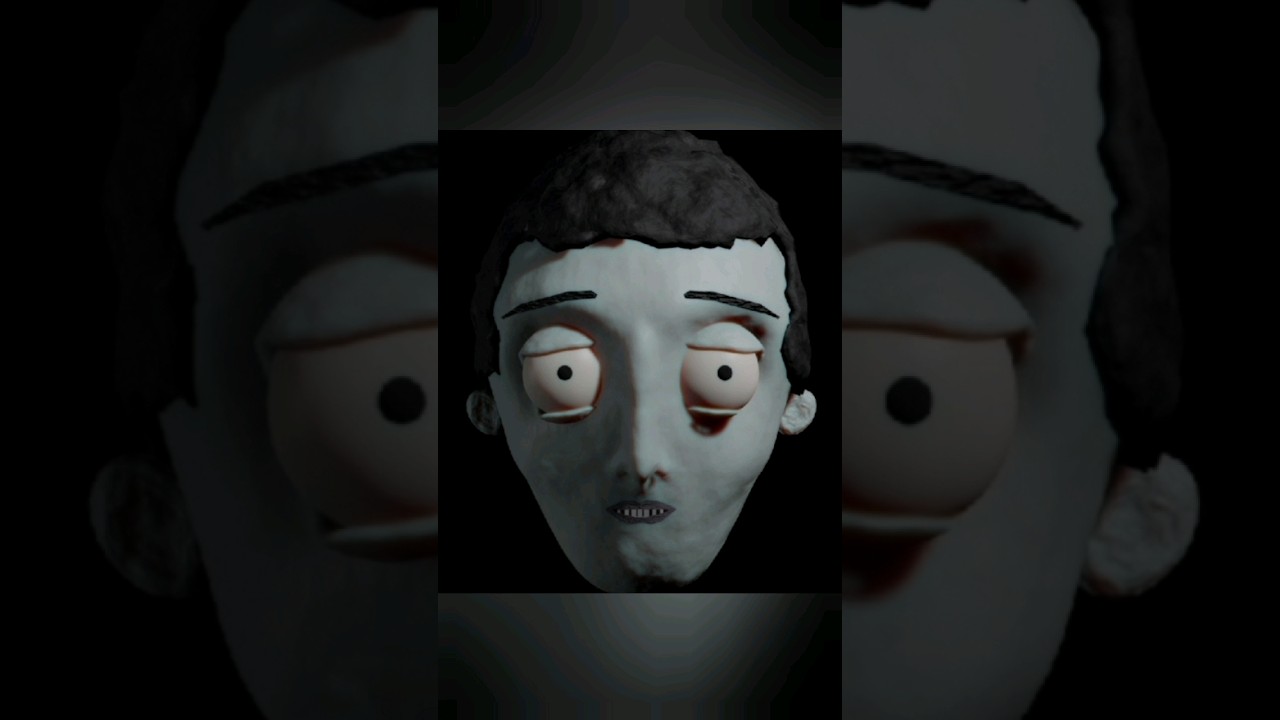 Tim Burton inspired model in Blender