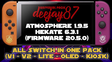 ATMOSPHERE 1.9.5 - HEKATE 6.3.1 (Tinfoil + homebrews) - FIRMWARE 20.5.0 - ALL SWITCH + KIOSK (2025)