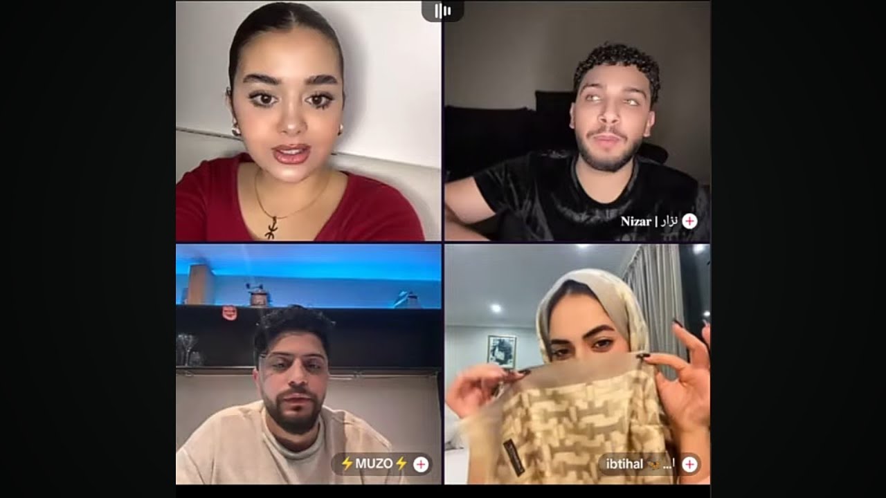 إيناس مع موزو ونزار وابتهال تتغزل بنزار وايناس تحزرها من الإقتراب من موزو لايف23/12