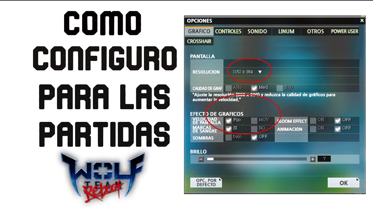 LA MEJOR CONFIGURACION PARA BATALLAS WOLFTEAM