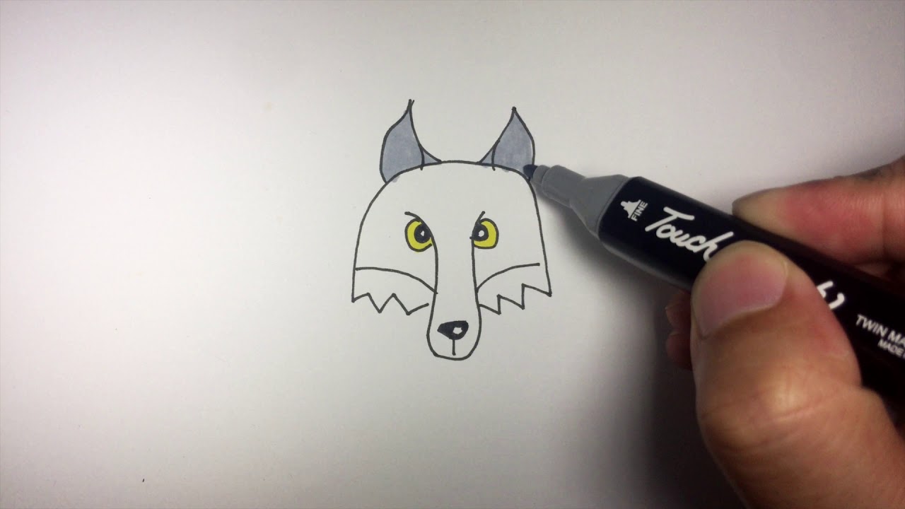 简笔画教小朋友如何画可爱的狼 How to Draw a Cute Wolf - YouTube