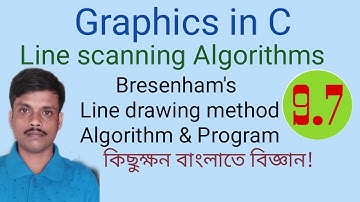 Graphics in C 9.7 | Line Scanning Algorithm | Bresenham