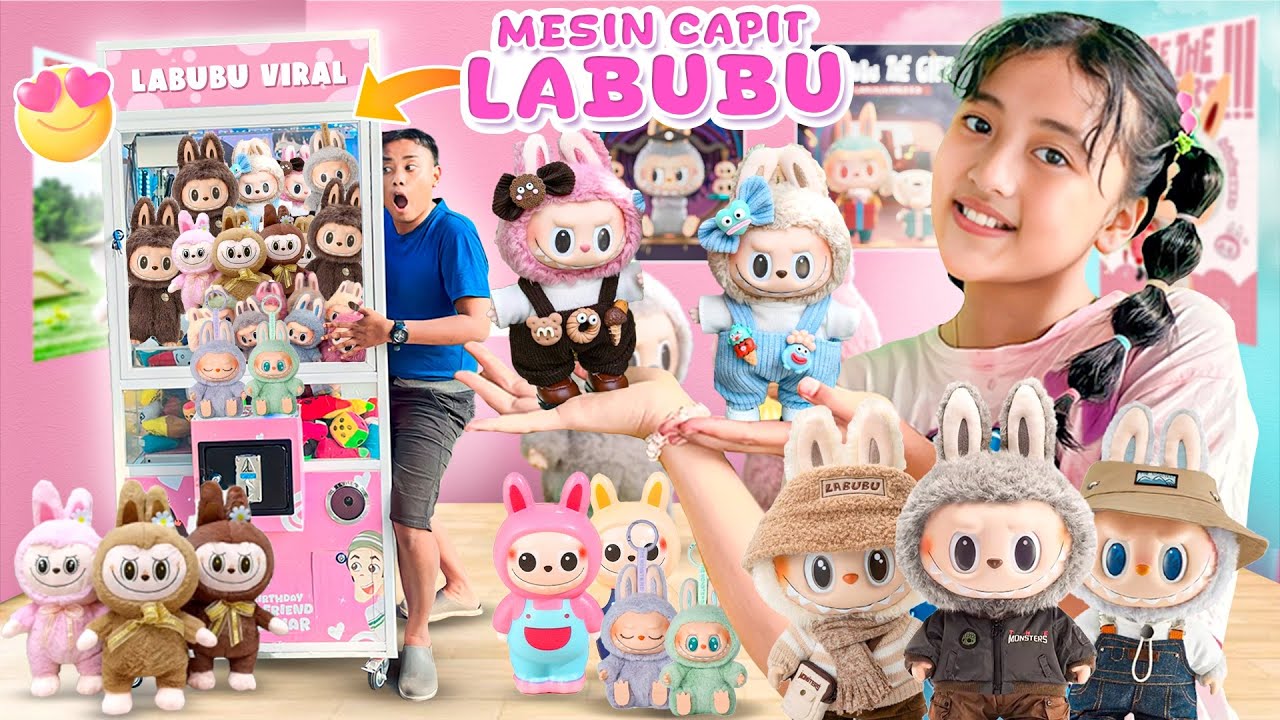 DINAR CHALENGE MESIN CAPIT LABUBU, DAPET LABUBU BANYAK MESIN NYA MELEDAK😭😭 #trending
