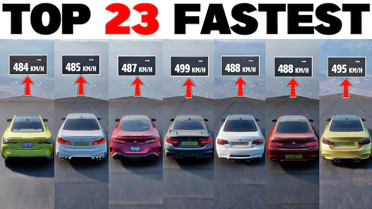 TOP 23 FASTEST BMW CARS FORZA HORIZON 5 EXTREMELY DOWNHILL TOP