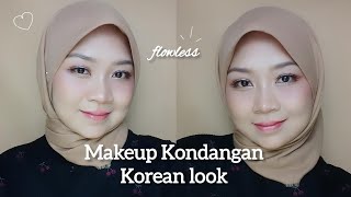 Tutorial Makeup Kondangan Korean Look Tahan Lama || Produk Lokal