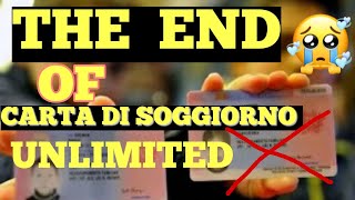 The end of carta di soggiorno unlimited will now be renewable every 10 years