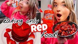 I Only Ate RED FOOD For 24 Hours Challenge!