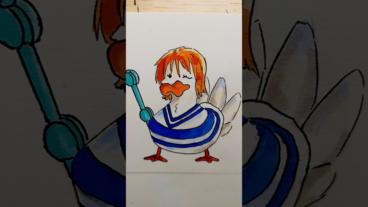 Día 112 | Pato Nami #dibujo #pato #art #novia #draw #artist #onepiece #onepieceedit #arte#nami#anime