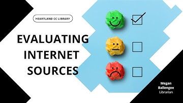Evaluating Internet Sources