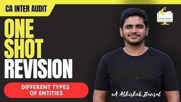 CA Inter | Audit | One Shot Revision | Different Entities #cainter   #caresults  #caintermediate