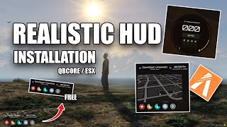 Realistic HUD for Qbcore and Esx for free - Tutorial fivem server