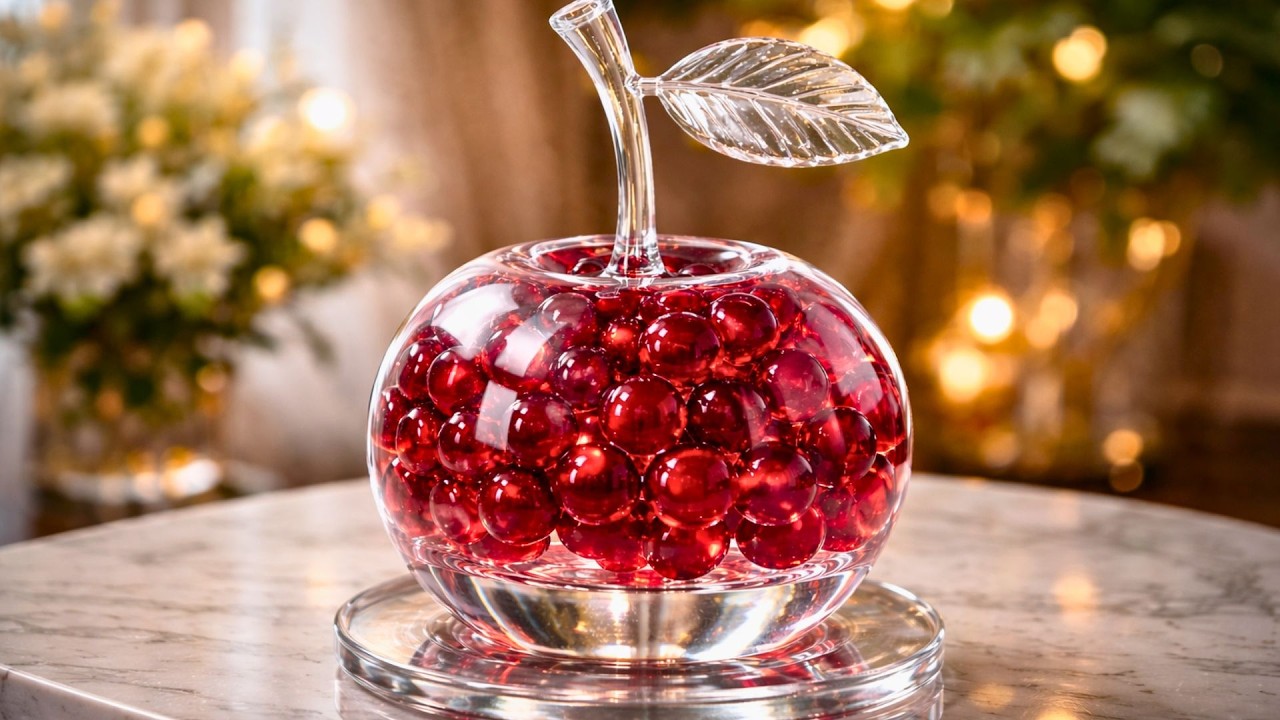 Which Cherry Jewel Glass Cake Would You Cut First? 🍒💎 Ultimate Crystal ASMR Slicing