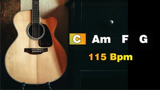 Folk Rock Guitar Backing Track in C Major 115 Bpm