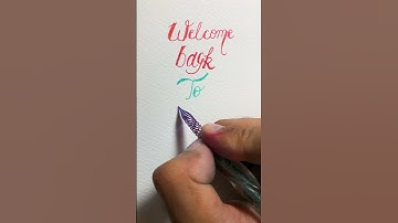 "Welcome Back To School Zee" #shorts #calligraphy #cursive writing #cursive handwriting