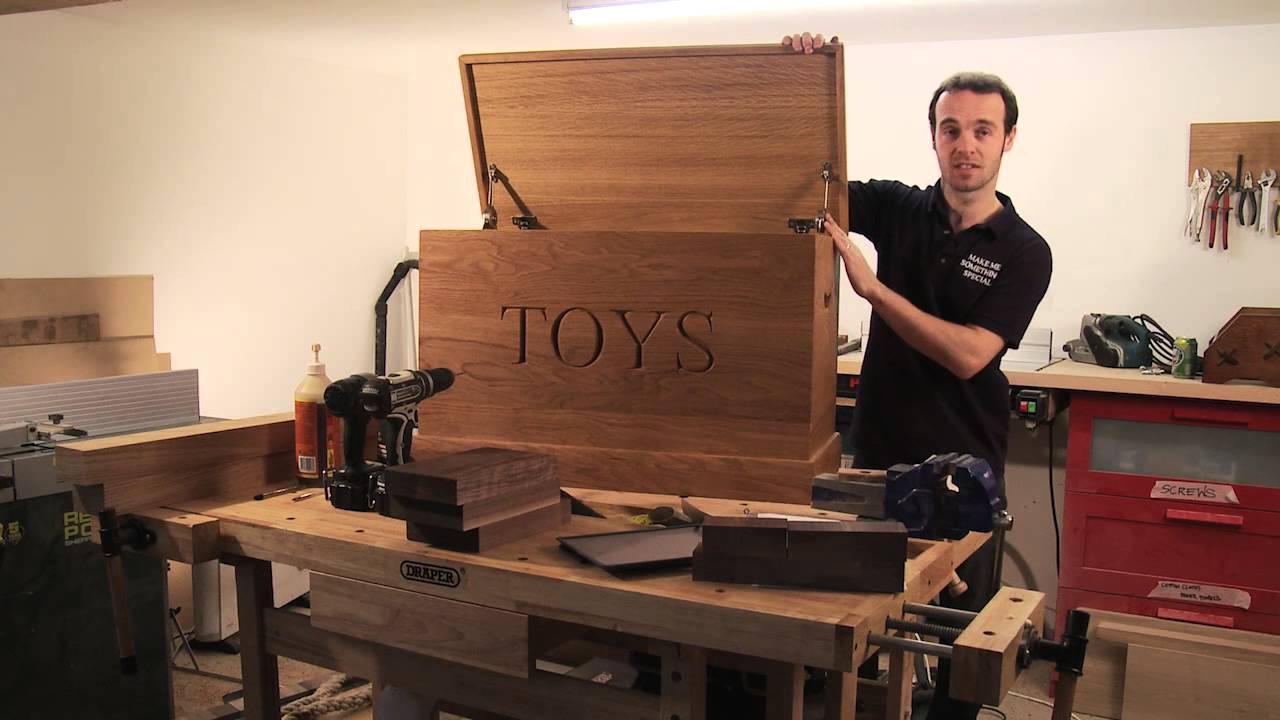 solid oak toy chest