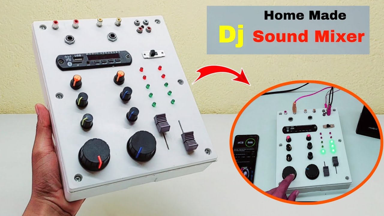 Homemade Professional DJ Mixer How To Make DJ Mixer Mini DJ Mixer