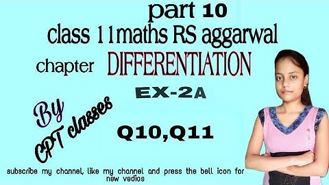 Class 11 maths RS aggarwal chapter Differentiation ex-2A part 10