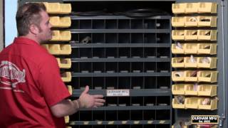 Durham MFG Storage Bins Cabinets Mobile Carts Bolt Bins Tim Strange Strange Motion Hot Rod Shop HD
