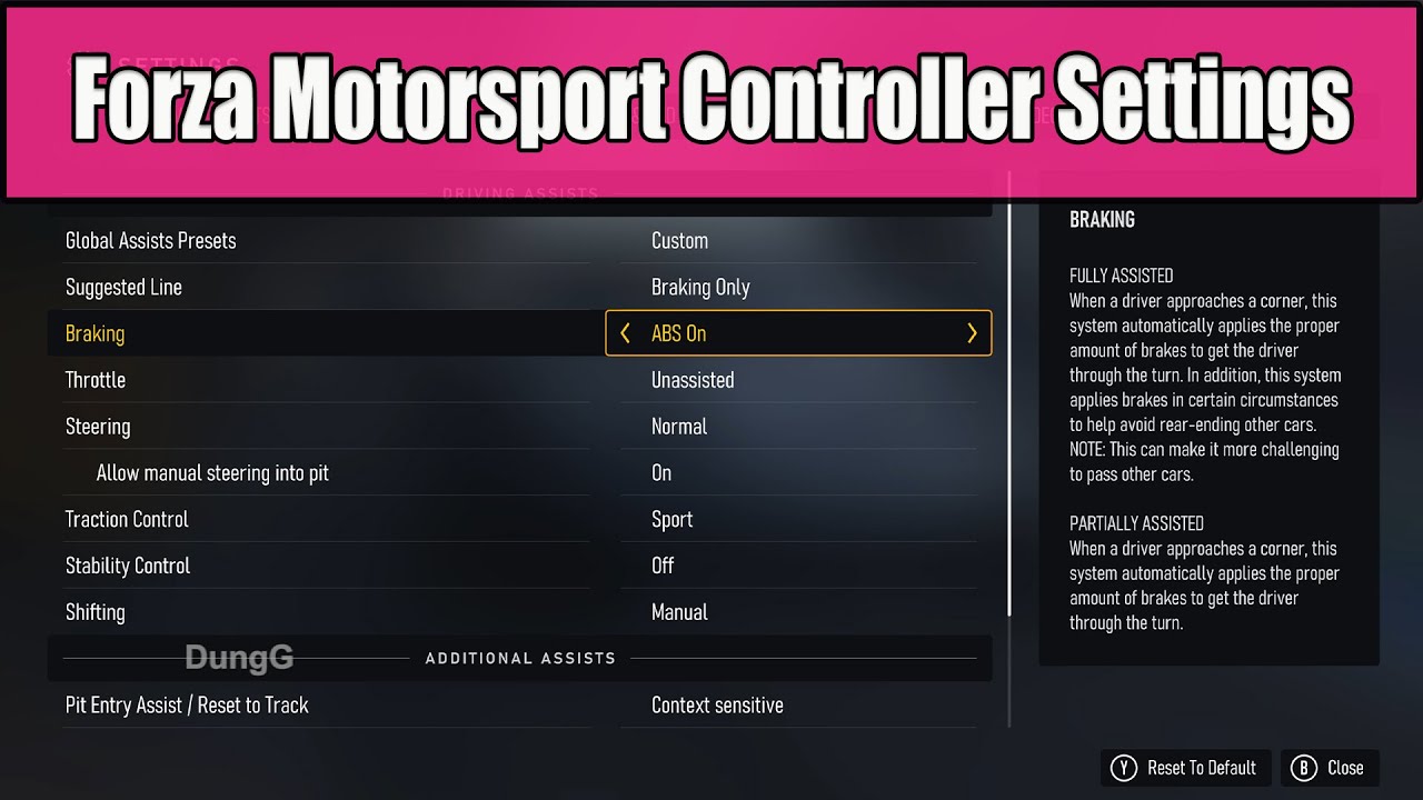 Forza Motorsport Controller Settings (Xbox Series X Controller) YouTube
