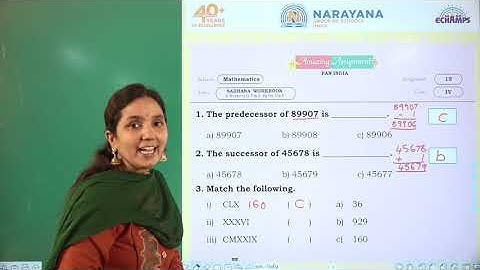 7TH AUG PAN INDIA CLASS IV MATHS ASSIGNMENT KEY