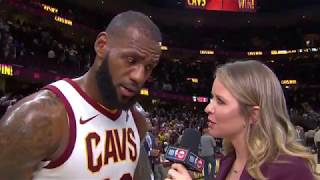LeBron James Postgame Interview vs. Celtics and Kyrie