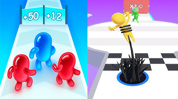 Satisfying Mobile Games ALL LEVELS Viral Tiktok Games Join Blob Clash 3D VS Dark Hole