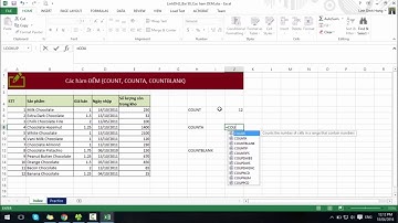 Bài 50: Sử dụng hàm COUNT, COUNTA, COUNTBLANK trong excel