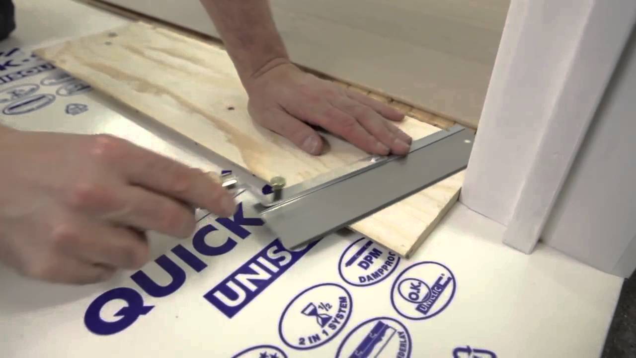 монтаж ламината Квик Степ плавающим способом - YouTube