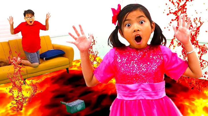 The Floor is Lava Pretend Play with Emma | Fun Kid...