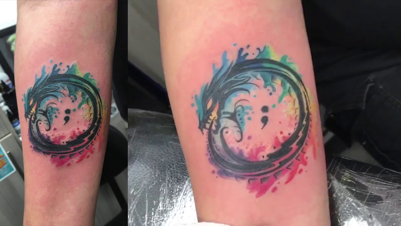 Watercolor Dragon Tattoo Ideas - wide 9