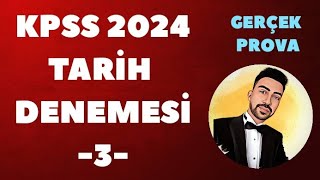 Kpss 2024 Tari̇h Deneme Gerçek Prova -3-