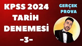 Kpss 2024 Tari̇h Deneme Gerçek Prova -3- Ösym