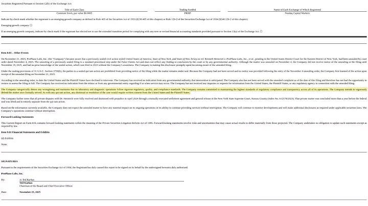 My Insight into ProPhase Labs' Latest 8-K Lawsuit Filing