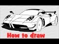 How to draw Pagani Huayra BC