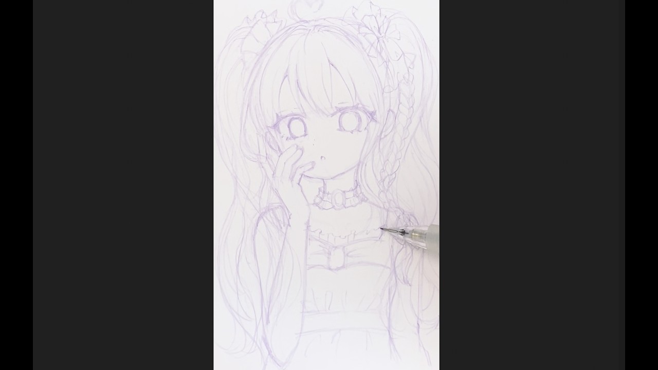 Practice drawing: Drawing a Twin-Tail Girl (Speedpaint)