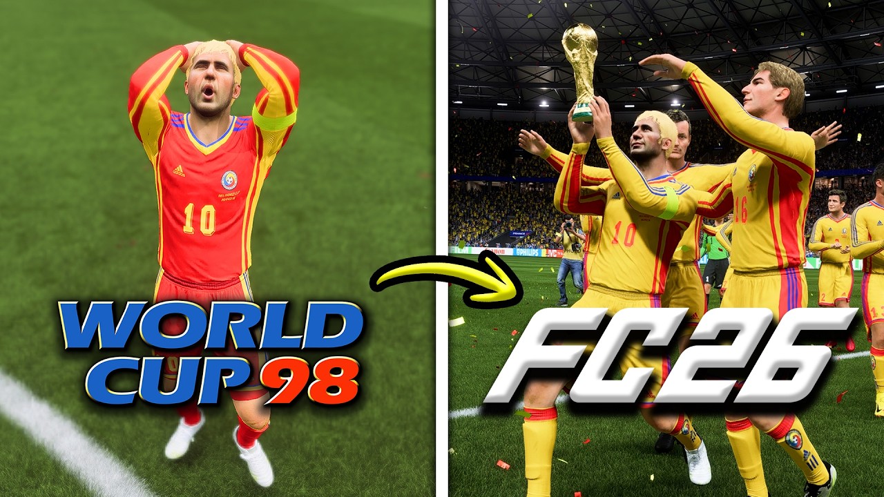 Jucăm FIFA 98, dar în FC 26 și rescriem istoria Naționalei României la Cupa Mondială din Franța 🏆