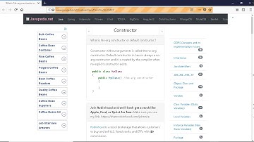 What is No-arg constructor or default constructor.? | javapedia.net
