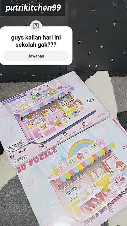Buat toko milktea dan boneka dari puzzle #shortvideo #short #fyp #trendingshorts #youtubeshorts #diy