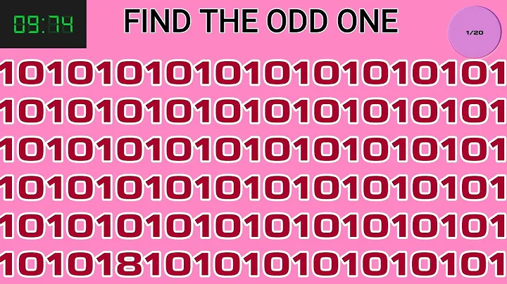 Find the odd Number   Letter   Spot the difference game