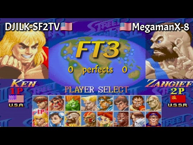 DOS/V ストリートファイター 対 メガマン Super Street Fighter 2 X - DJILK-SF2TV vs MegamanX-8 - FT5 - YouTube