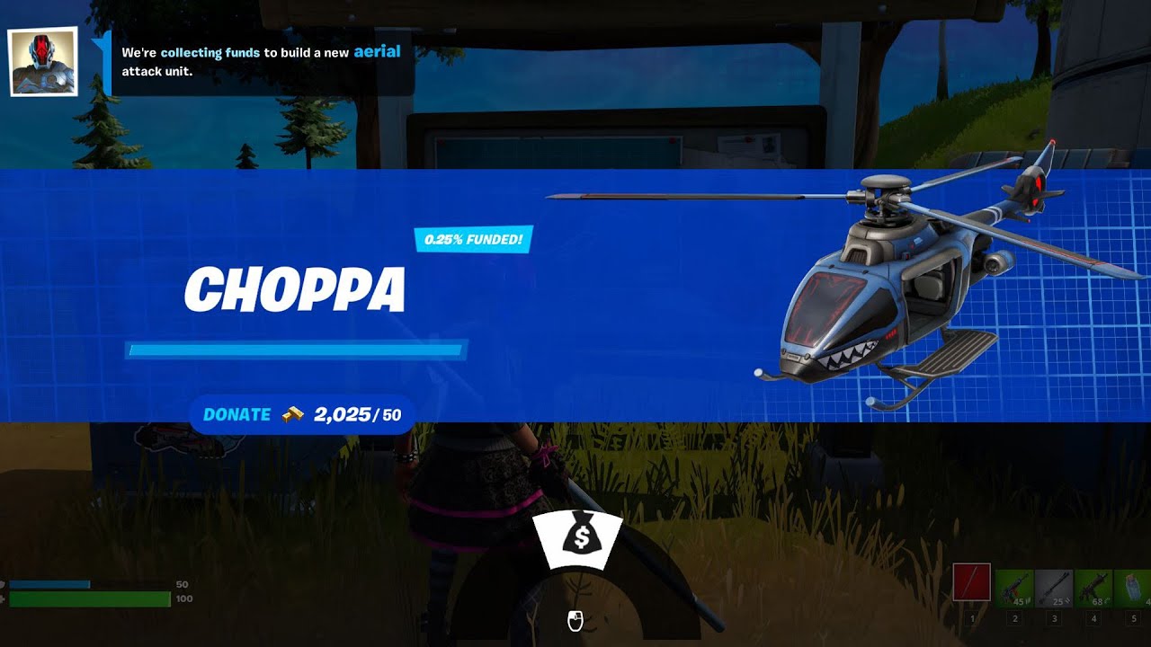 How to Fund Choppa's in Fortnite Chapter 3 Season 2 (Helicopters)