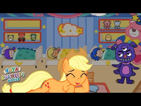 AS PÔNEIS BEBÊS DORMIRAM na CRECHE (YoYa Busy Life World) ‹ Luli Rarity ›