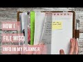 What’s In My Reference Section | How I File Misc. Info in My Planner